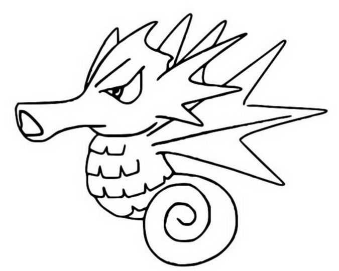 Seadra Coloring Page