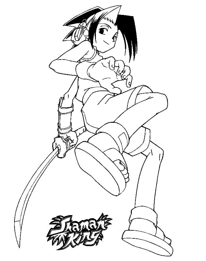 Shaman King Yoh Coloring Page