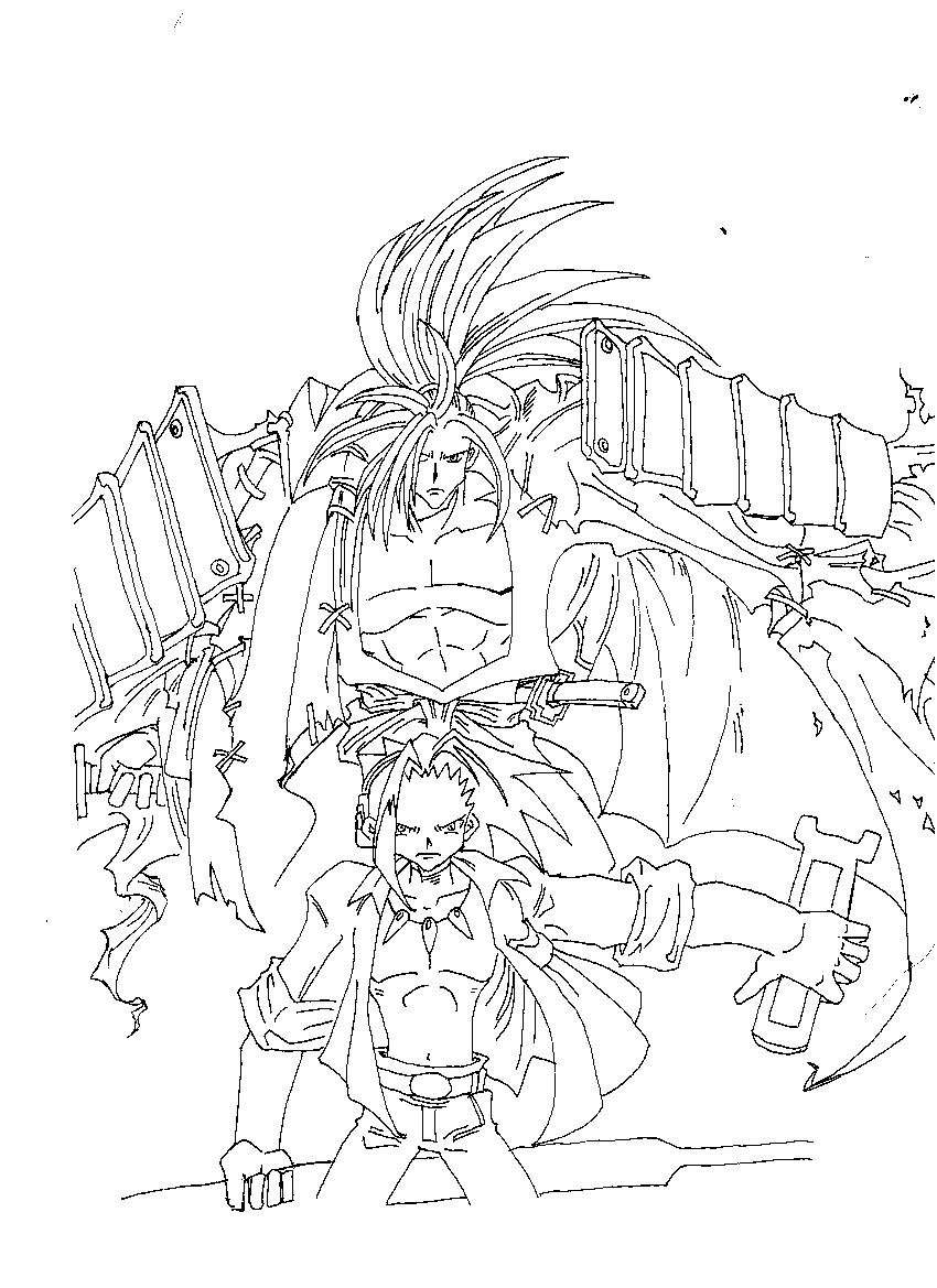 Shaman King Amidamaru Coloring Page