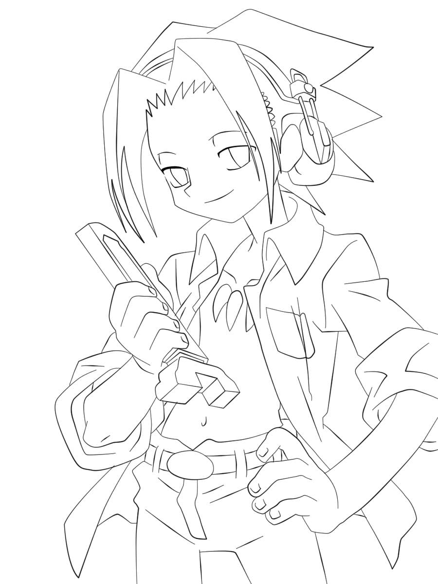 Shaman King Yoh Coloring Pages