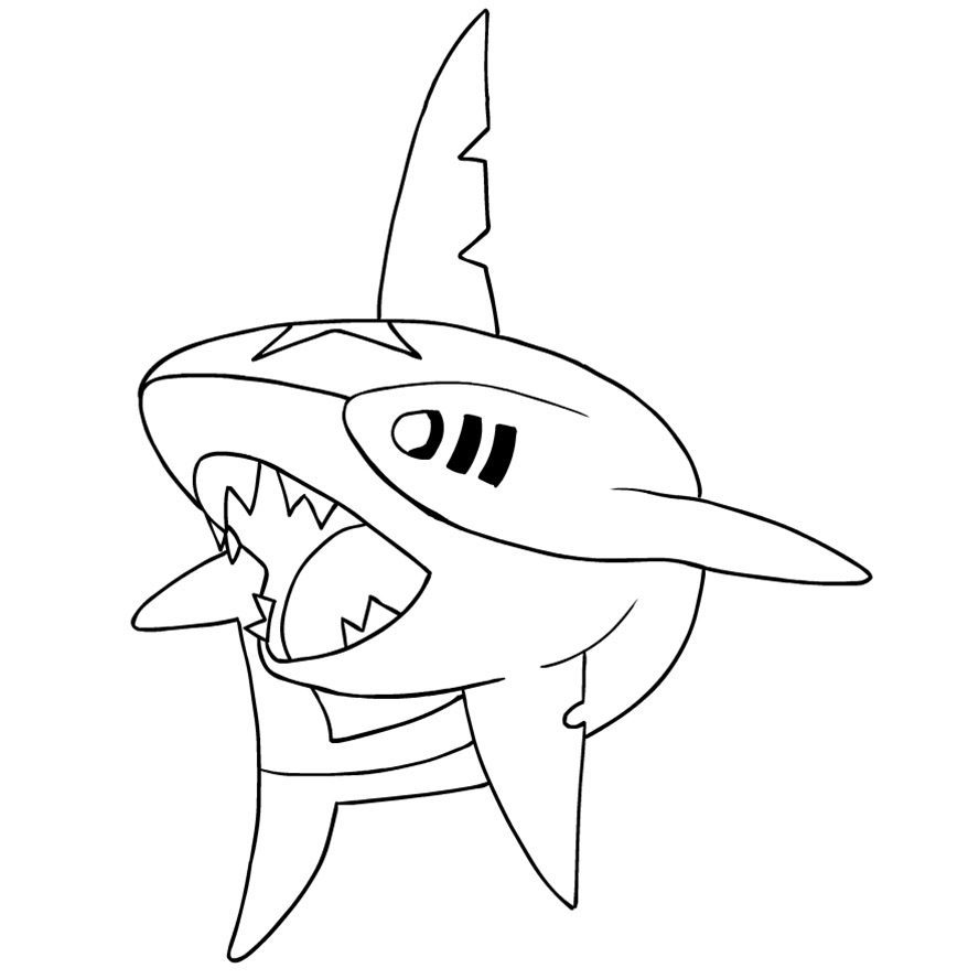 Sharpedo Coloring Page