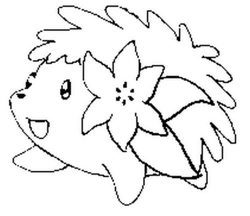 Shaymin Coloring Page