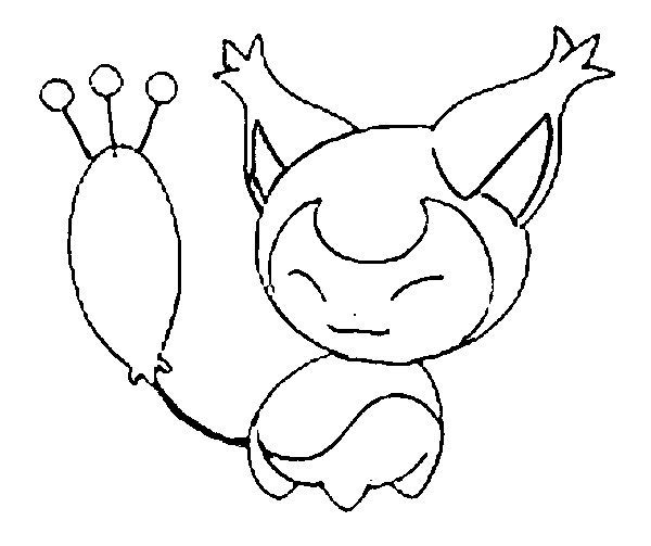 Skitty Coloring Page