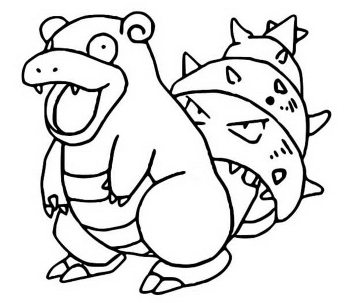 Slowbro Coloring Page