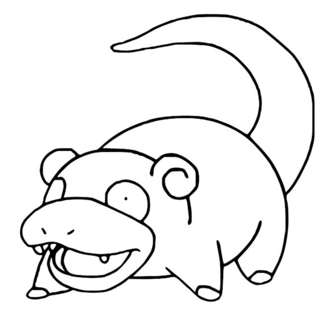 Slowpoke Coloring Page