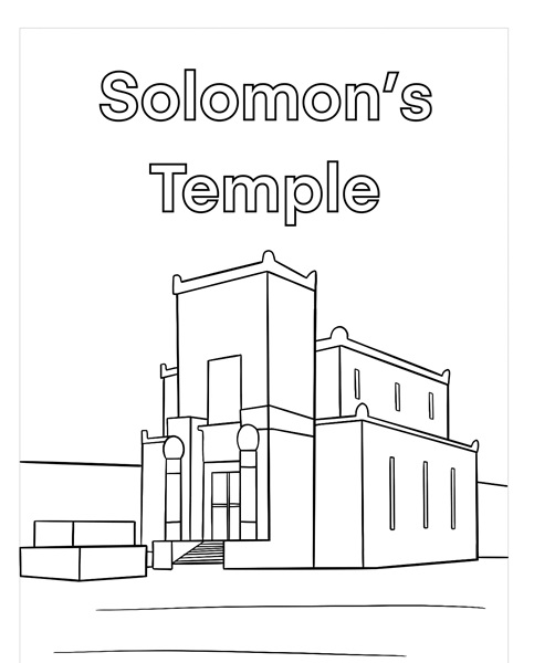 Solomon Built the Temple Coloring Page