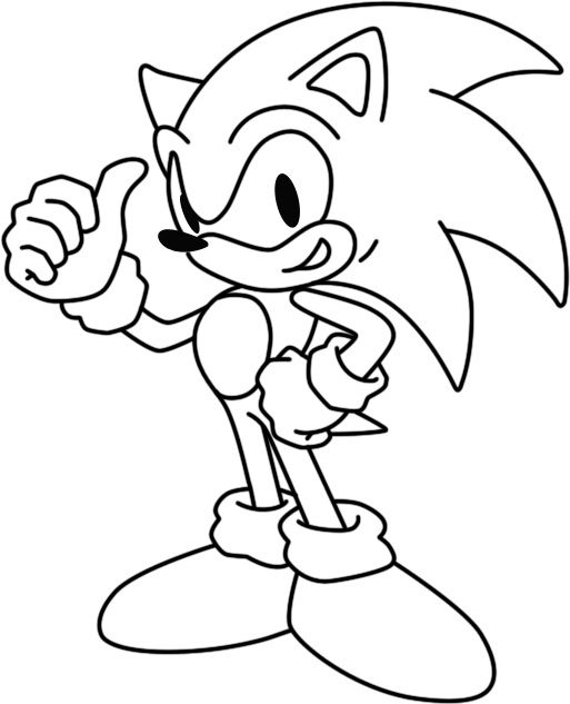 Sonic Coloring Page For Kids