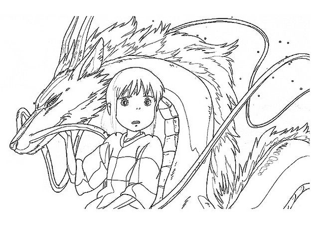 Spirited Away Coloring Pages