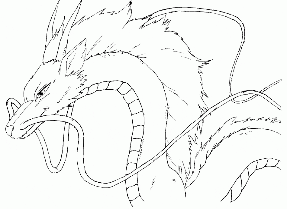 Spirited Away Dragon Coloring Pages