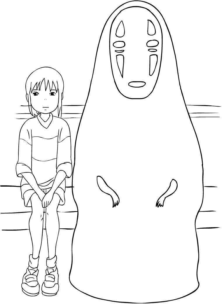 Spirited Away Kaonashi Coloring Pages