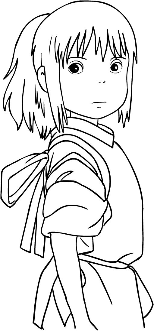 Spirited Away Chihiro Ogino Coloring Pages