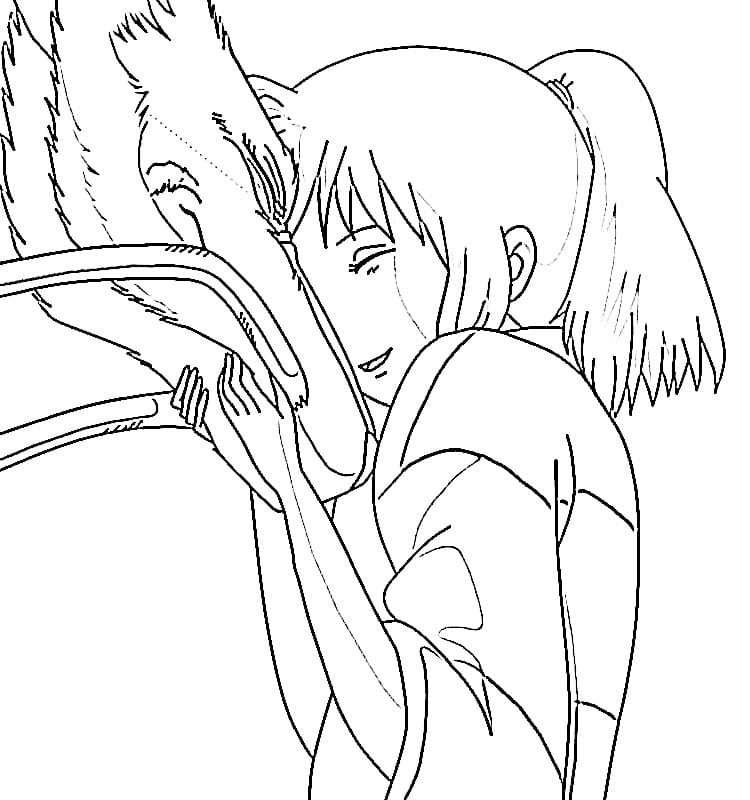Spirited Away Coloring Page