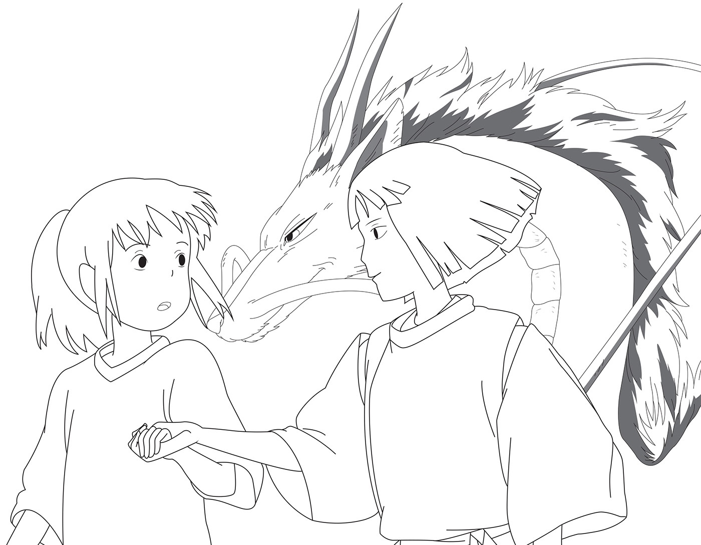 Free Spirited Away Coloring Pages