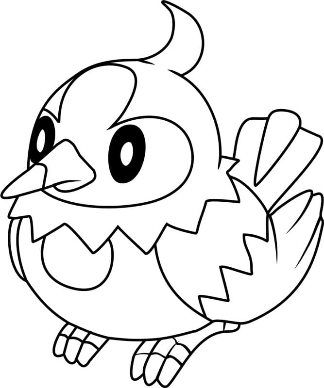 Starly Coloring Page