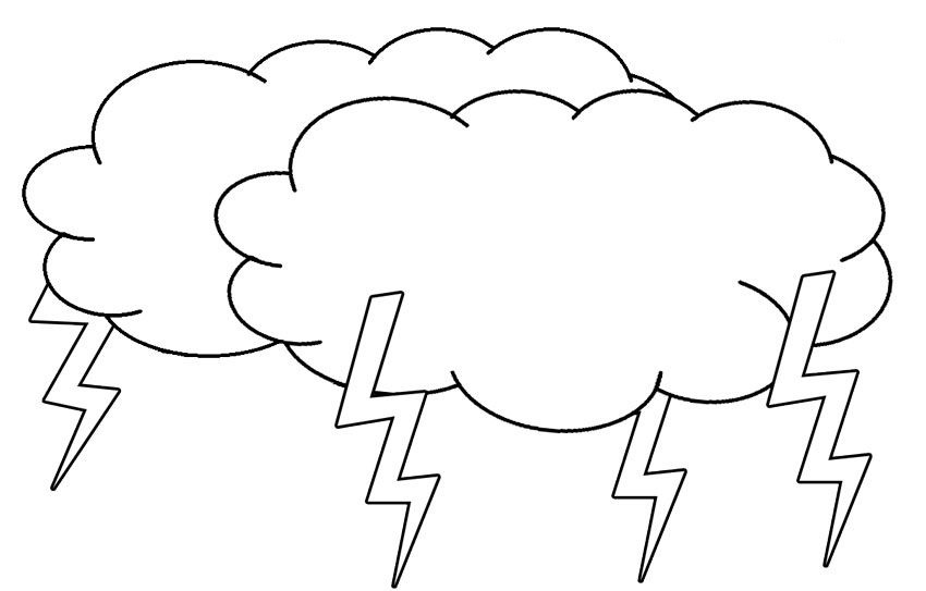 Storm Cloud Coloring Pages