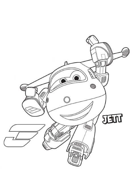 Super Wings Jet Coloring Pages