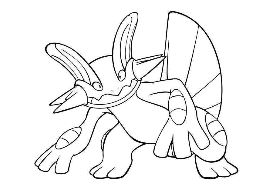 Swampert Coloring Page