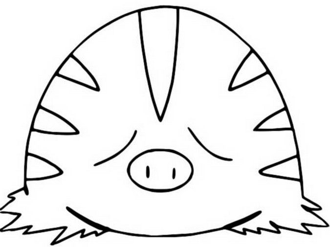 Swinub Coloring Page