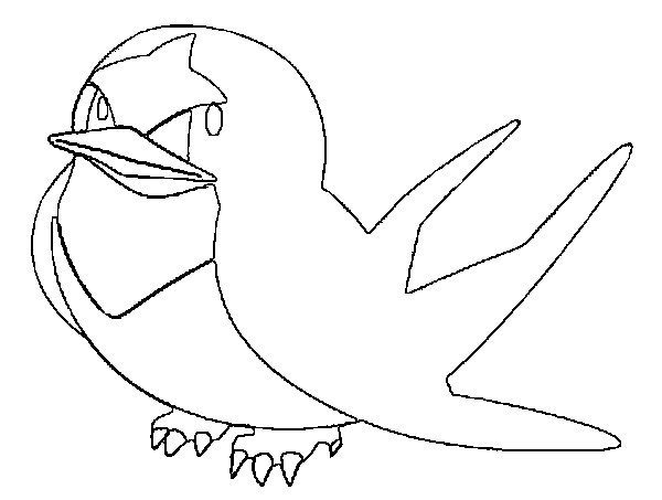Taillow Coloring Page