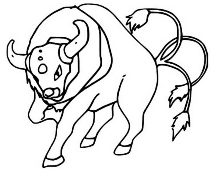 Tauros Coloring Page