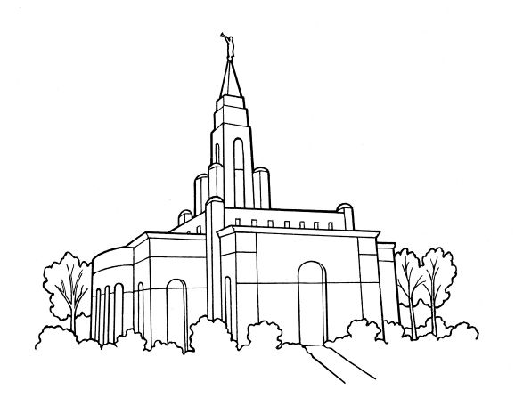 Temple LDS Coloring Page