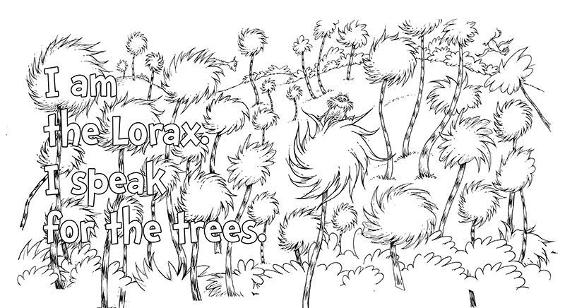 Lorax Color Page Printable