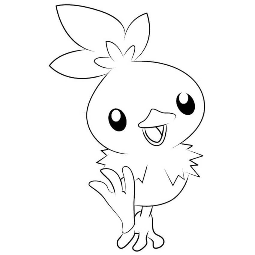 Torchic Coloring Page