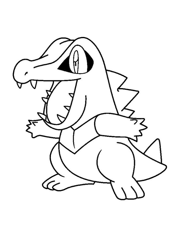 Totodile Coloring Page