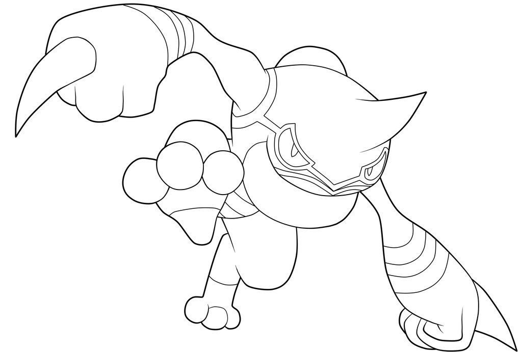 Toxicroak Coloring Page
