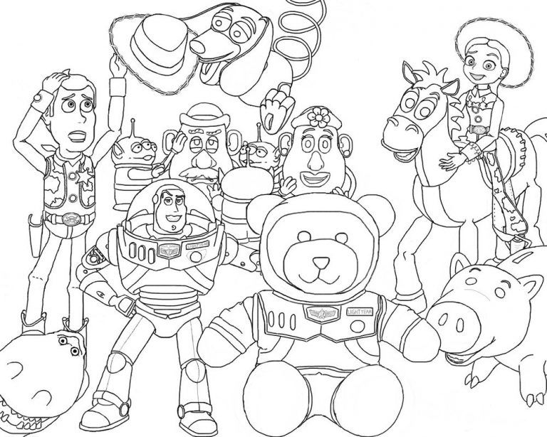 Toy Story 4 All Characters Coloring Pages