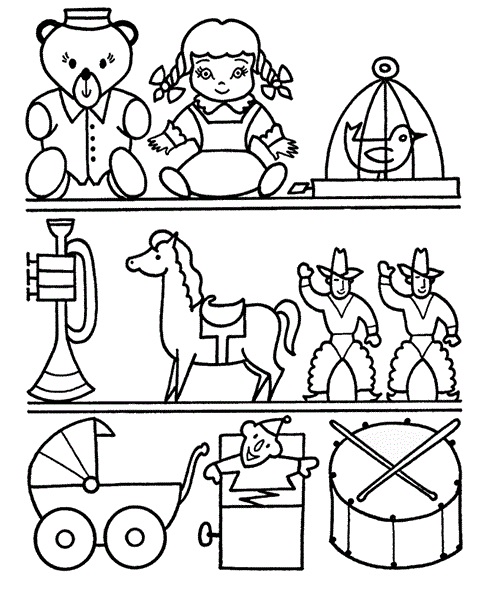 Toys Coloring Page