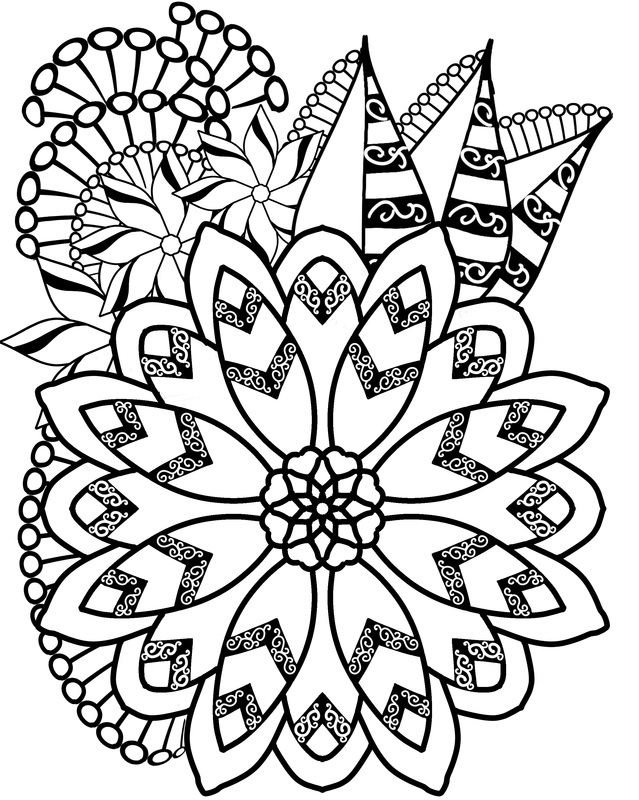 Tribal Flower Coloring Pages