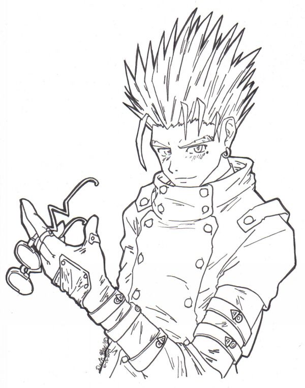 Trigun coloring page printable