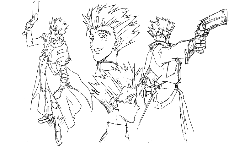 Vash Stampede coloring page