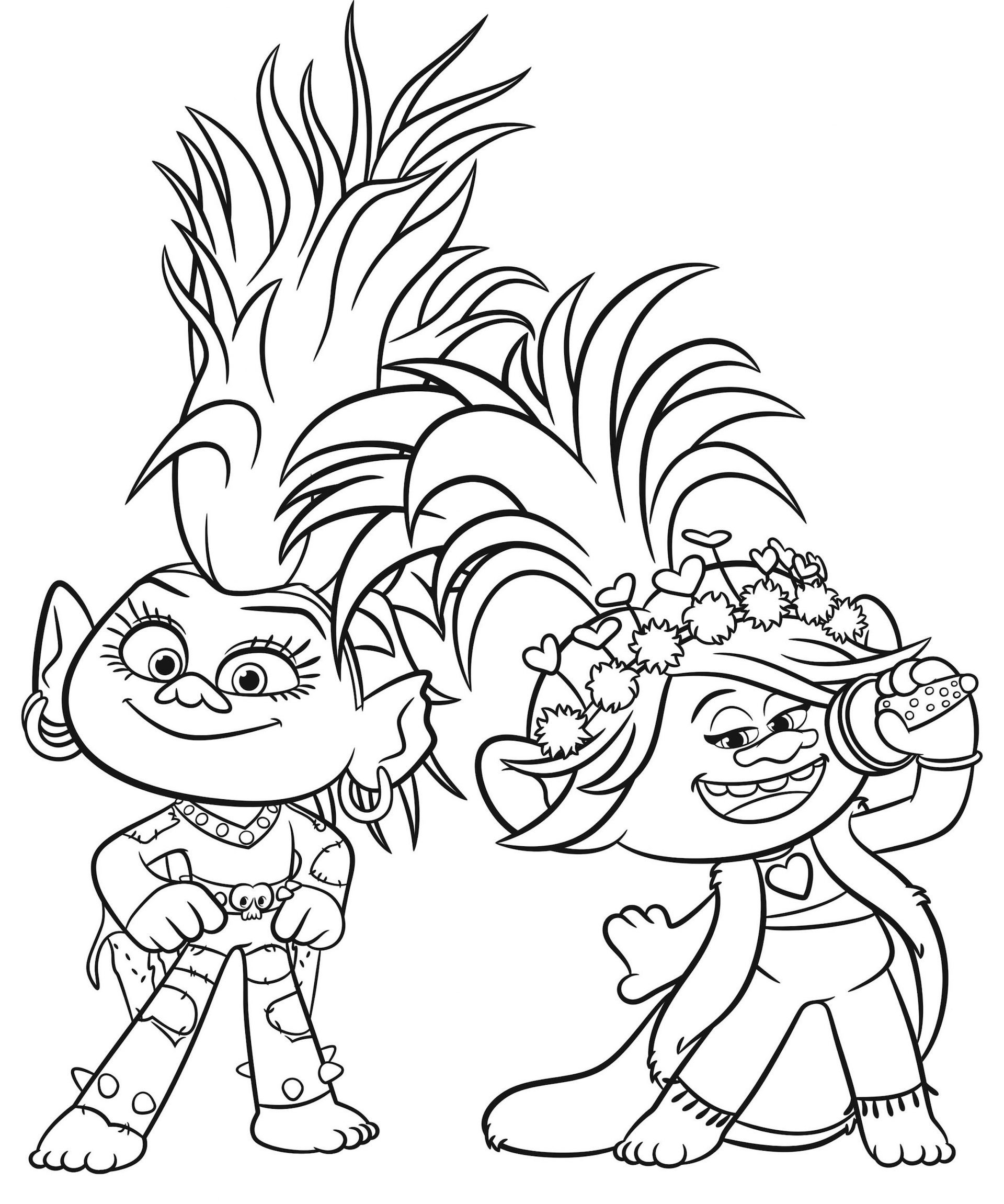 Trolls 2 Coloring Pages & book for kids | Best Trolls Coloring pages