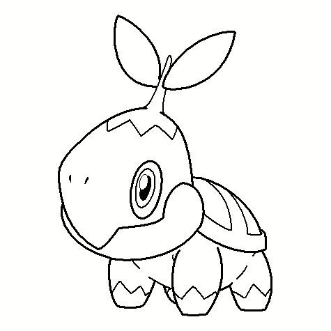 Turtwig Coloring Page