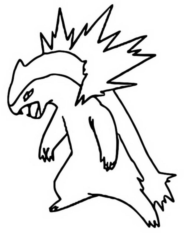 Typhlosion Coloring Page