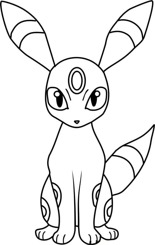 Umbreon Coloring Page