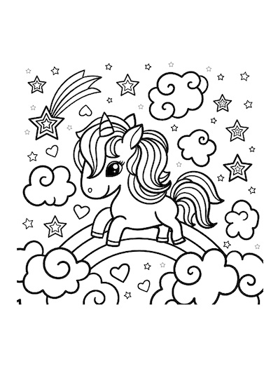 Unicorn Coloring Page Free