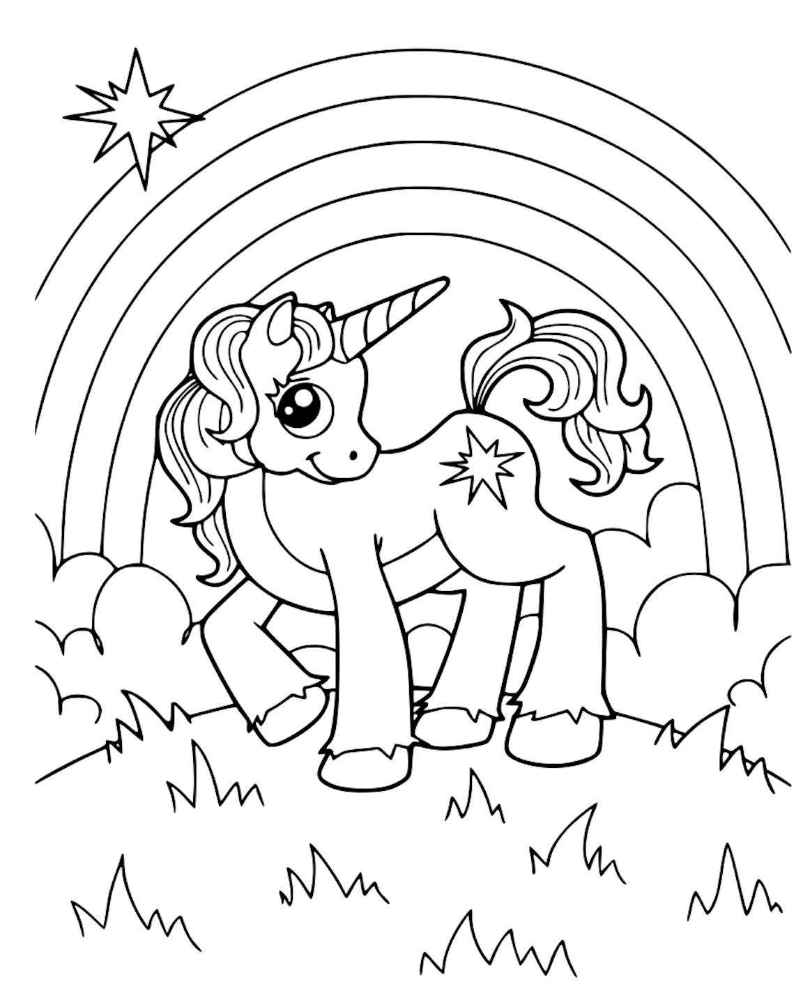 Unicorn Coloring Pages Printable