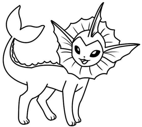 Vaporeon Coloring Page