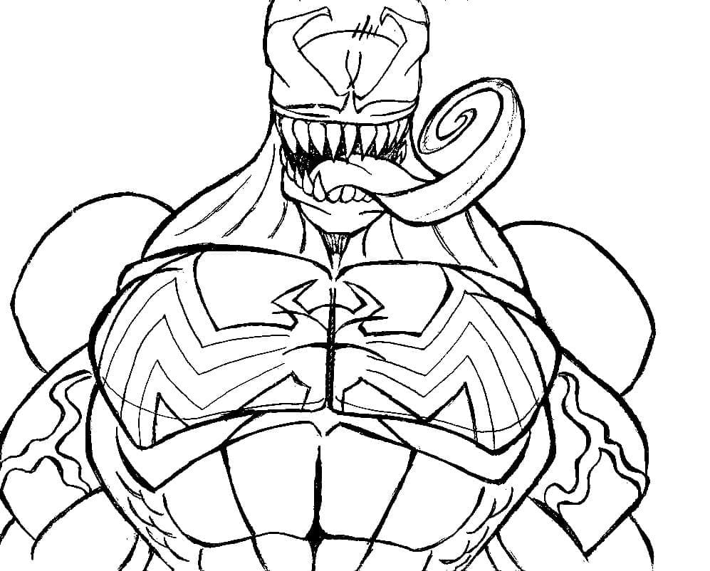 Venom Coloring Page Printable