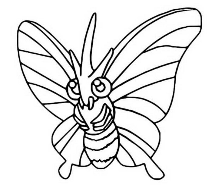 Venomoth Coloring Page