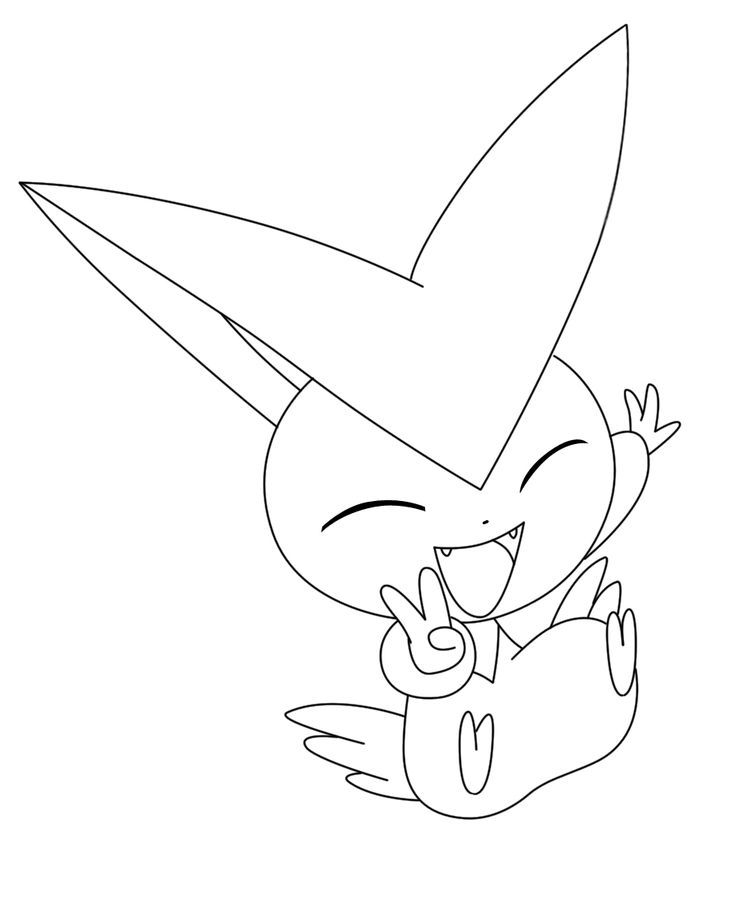 Victini Coloring Page