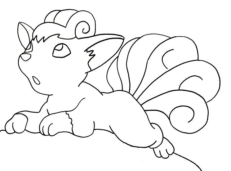 Vulpix Coloring Page