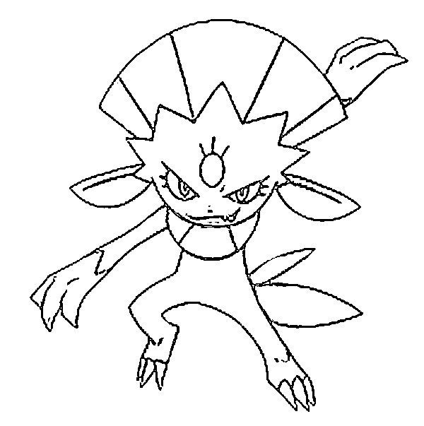 Weavile Coloring Page