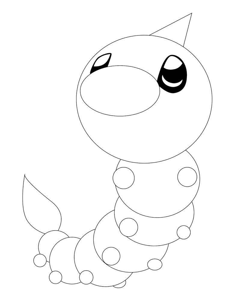 Weedle Coloring Page