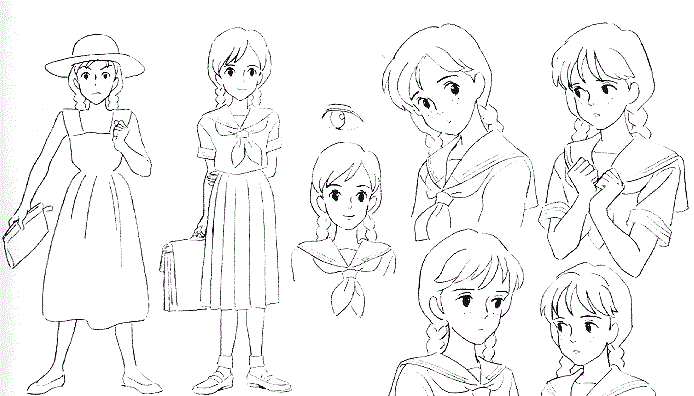 Whisper of the Heart Shizuku Coloring Pages