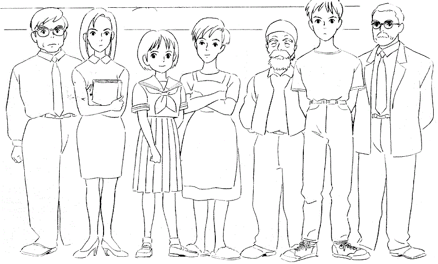 Whisper of the Heart Characters Coloring Pages