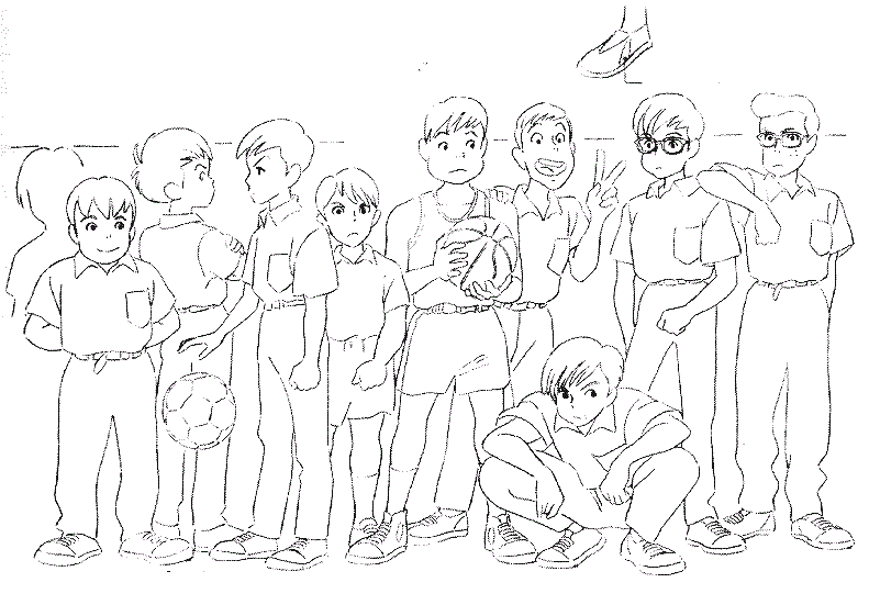 Whisper of the Heart Characters Coloring Page